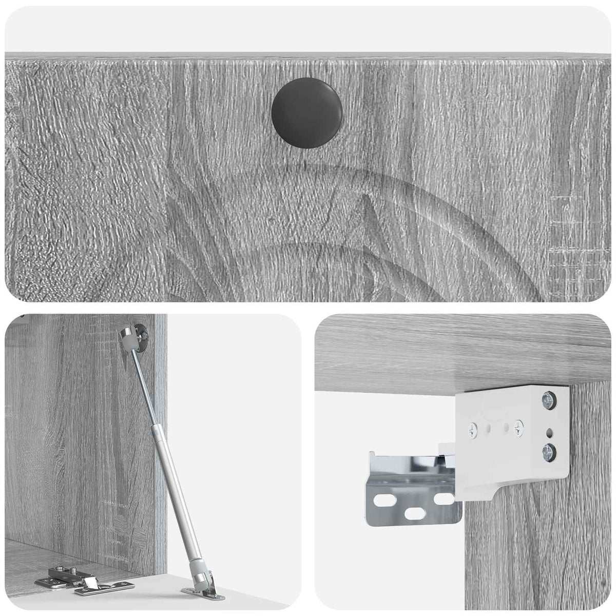 Wandmontierter TV-Schrank Graues Sonoma 59,5 x 31 x 30 cm