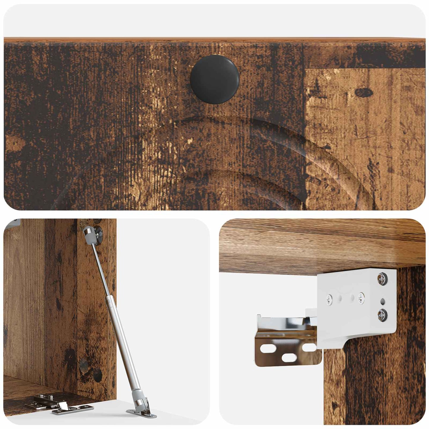 Wandmontierter TV-Schrank Altholz 59,5 x 31 x 30 cm