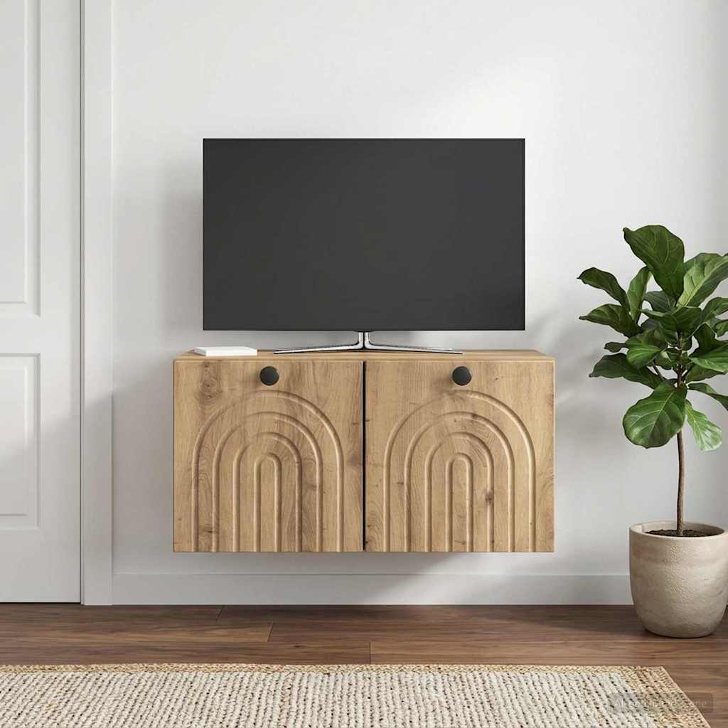 Wandmontierter TV-Schrank 59,5 x 31 x 30 cm Artisan-Eiche
