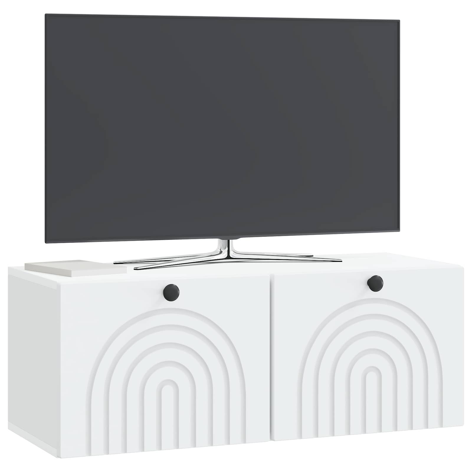 Wandmontierter TV-Schrank Weiß 78,5 x 31 x 30 cm Holzwerkstoff