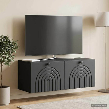 Wandmontierter TV-Schrank Schwarz 78,5 x 31 x 30 cm