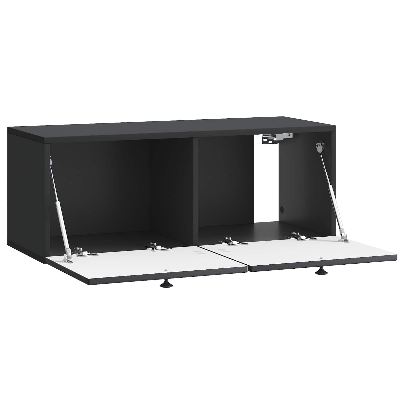 Wandmontierter TV-Schrank Schwarz 78,5 x 31 x 30 cm