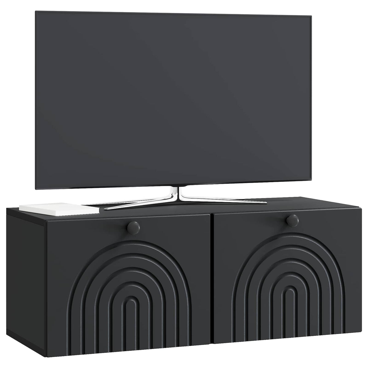 Wandmontierter TV-Schrank Schwarz 78,5 x 31 x 30 cm