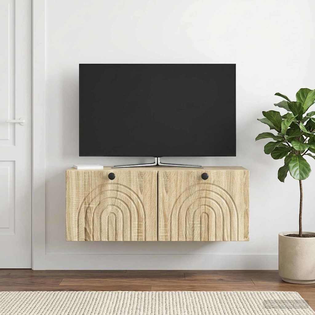 Wandmontierter TV-Schrank Sonoma-Eiche 78,5 x 31 x 30 cm