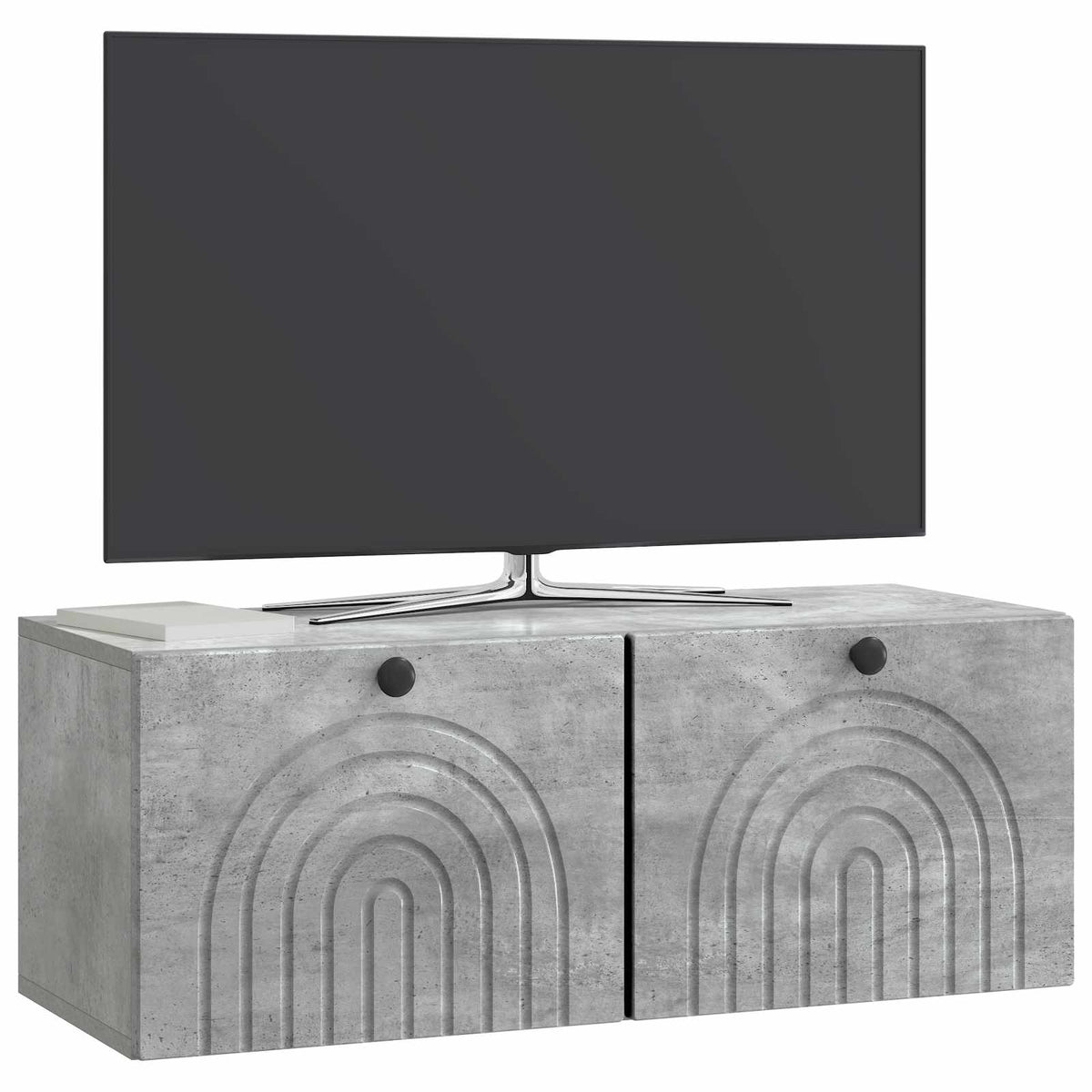 Wandmontierter TV-Schrank Betongrau 78,5 x 31 x 30 cm