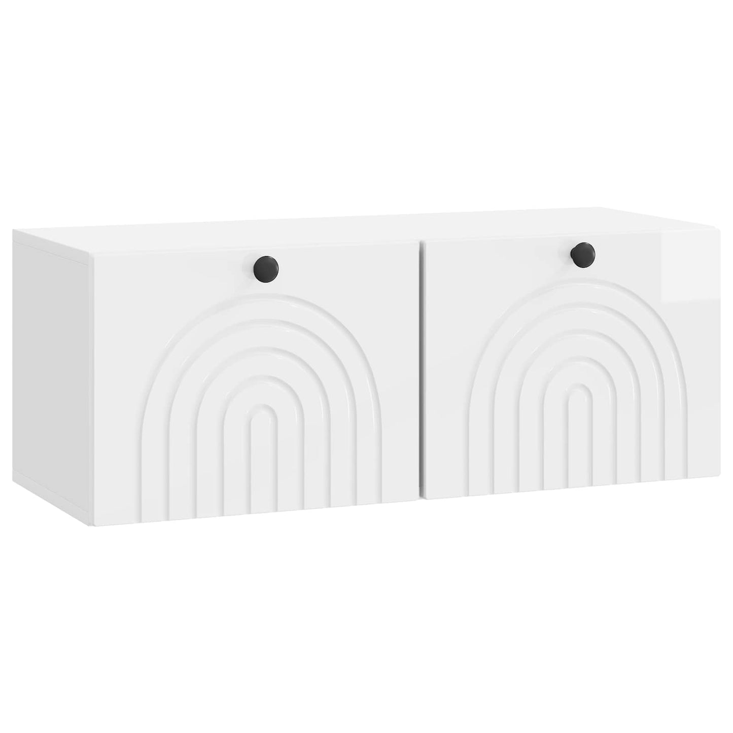 Wandmontierter TV-Schrank Hochglanz Weiß 78,5 x 31 x 30 cm