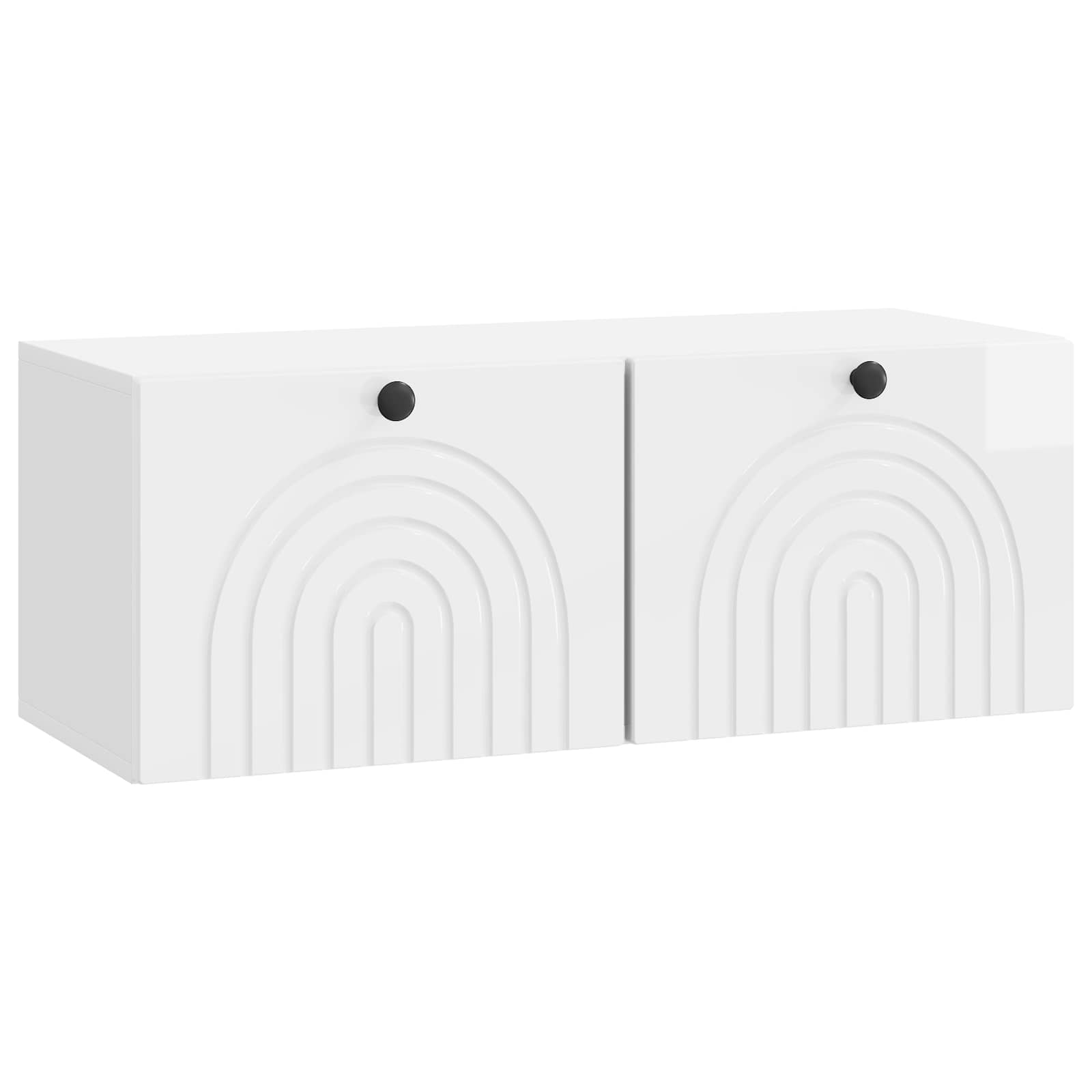 Wandmontierter TV-Schrank Hochglanz Weiß 78,5 x 31 x 30 cm