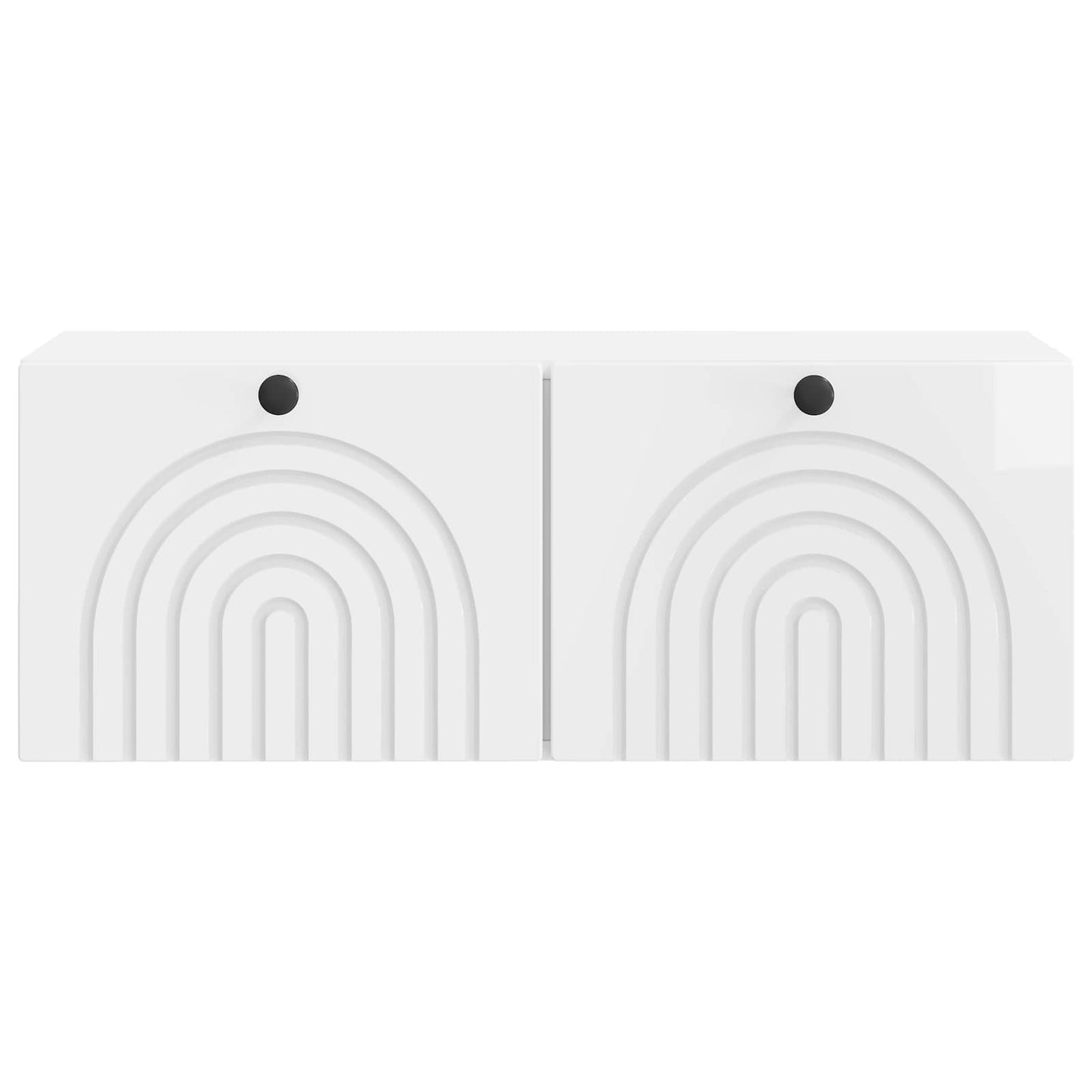 Wandmontierter TV-Schrank Hochglanz Weiß 78,5 x 31 x 30 cm