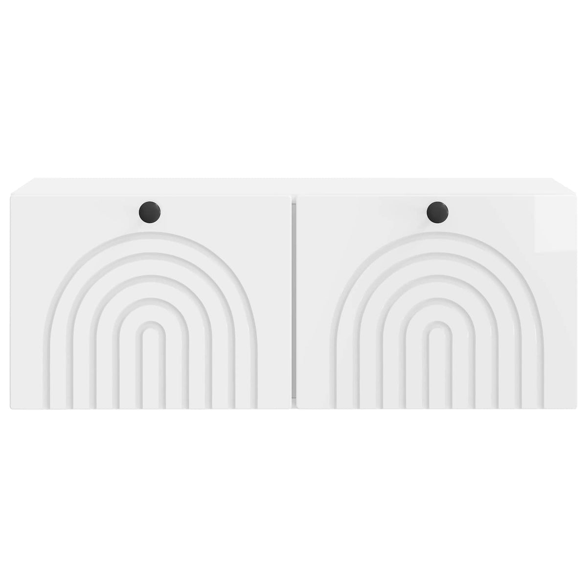 Wandmontierter TV-Schrank Hochglanz Weiß 78,5 x 31 x 30 cm