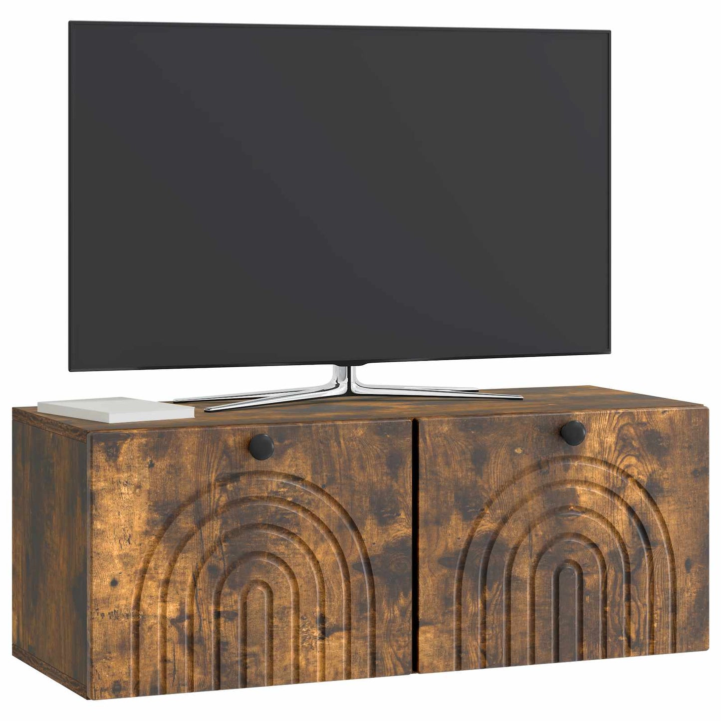 Wandmontierter TV-Schrank Geräucherte Eiche 78,5 x 31 x 30 cm