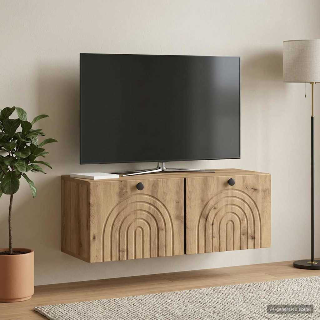 Wandmontierter TV-Schrank 78,5 x 31 x 30 cm Artisan-Eiche