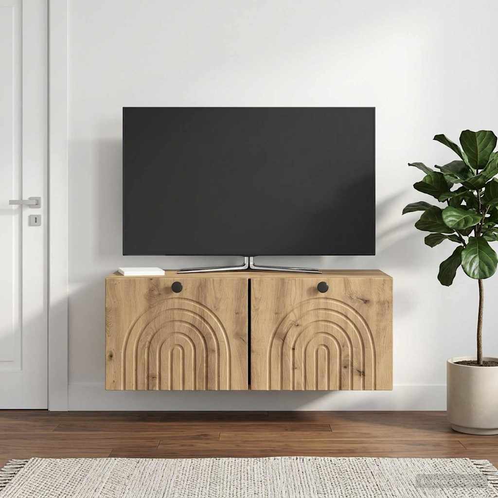 Wandmontierter TV-Schrank 78,5 x 31 x 30 cm Artisan-Eiche