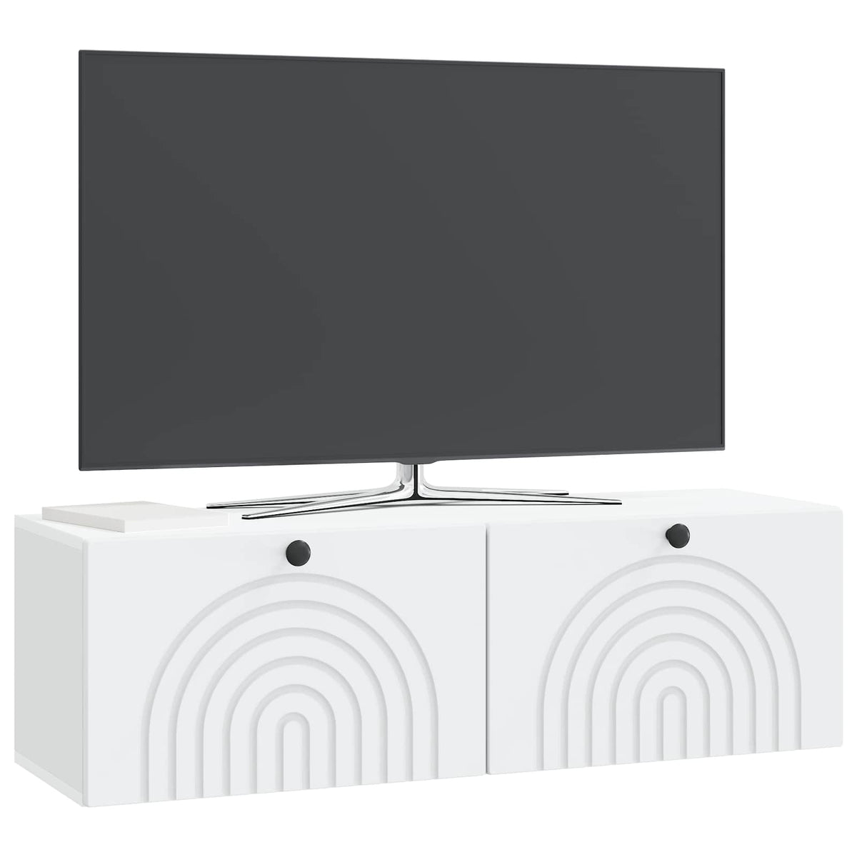 Wandmontierter TV-Schrank Weiß 98 x 31 x 30 cm Holzwerkstoff
