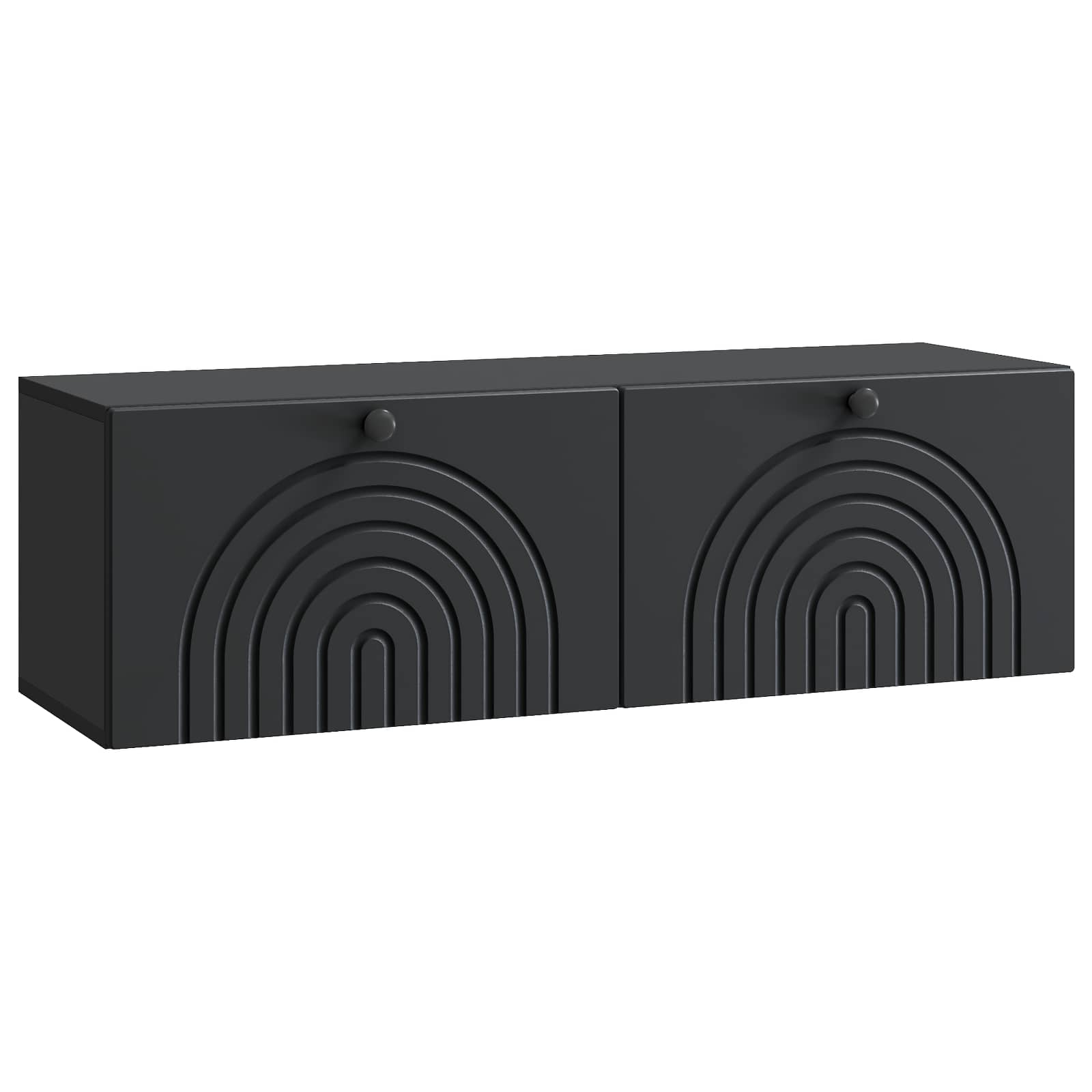 Wandmontierter TV-Schrank Schwarz 98 x 31 x 30 cm Holzwerkstoff