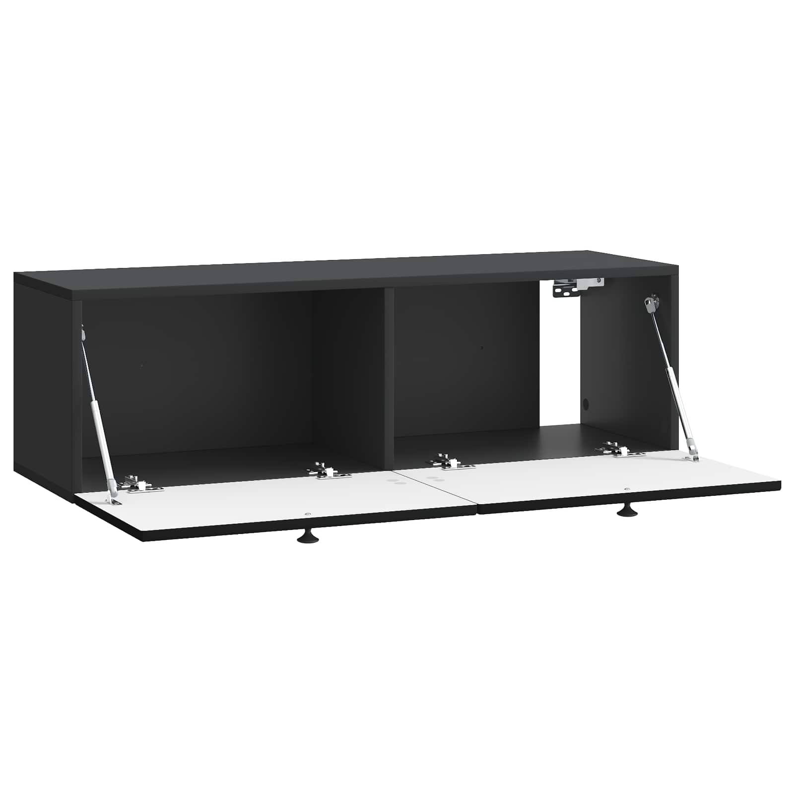 Wandmontierter TV-Schrank Schwarz 98 x 31 x 30 cm Holzwerkstoff