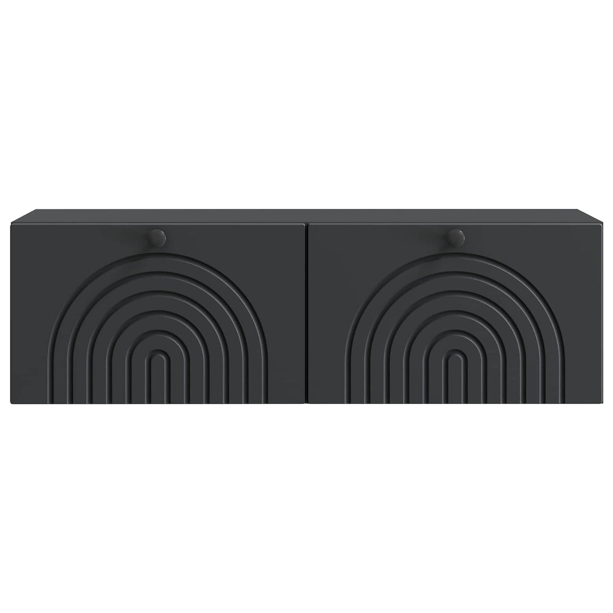 Wandmontierter TV-Schrank Schwarz 98 x 31 x 30 cm Holzwerkstoff