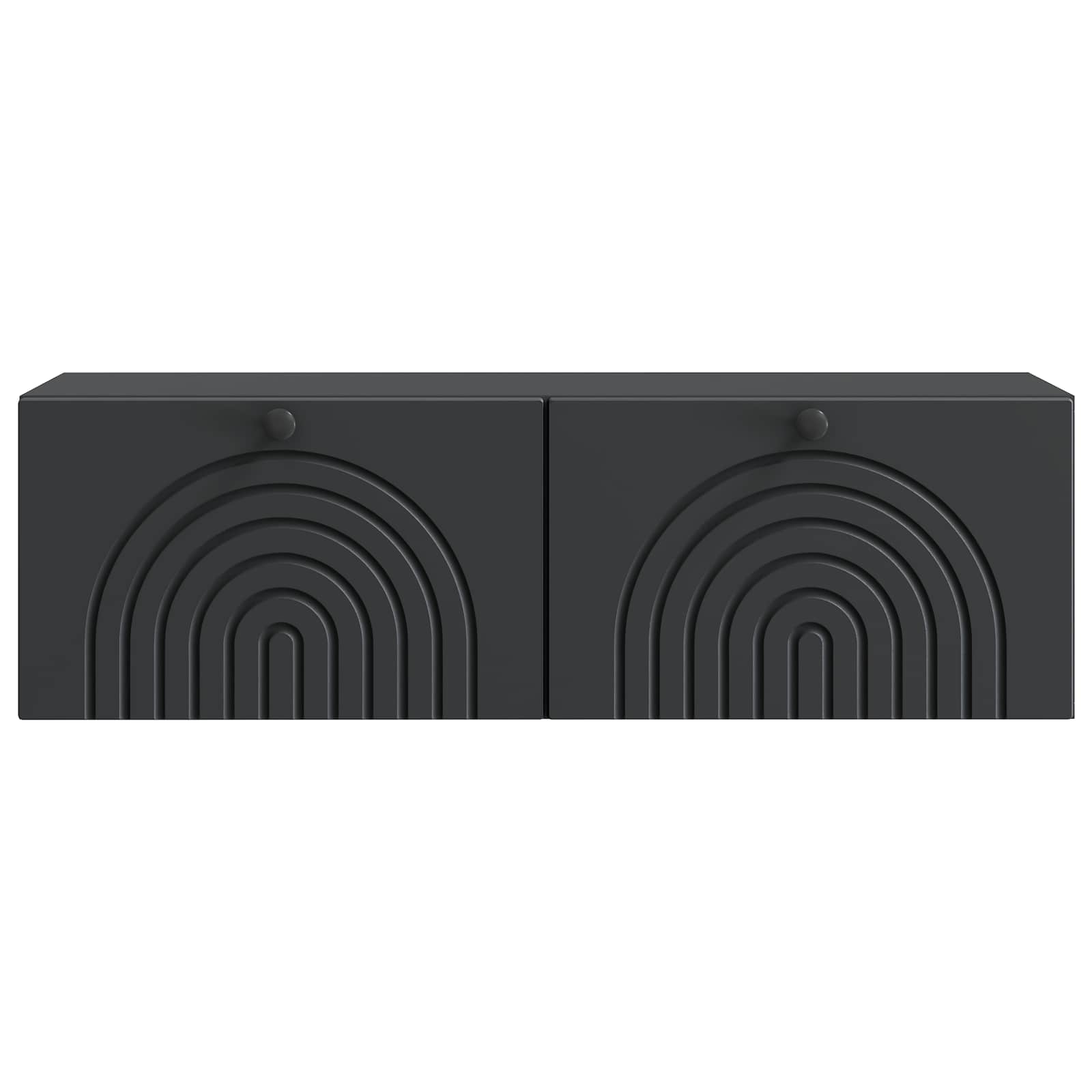 Wandmontierter TV-Schrank Schwarz 98 x 31 x 30 cm Holzwerkstoff