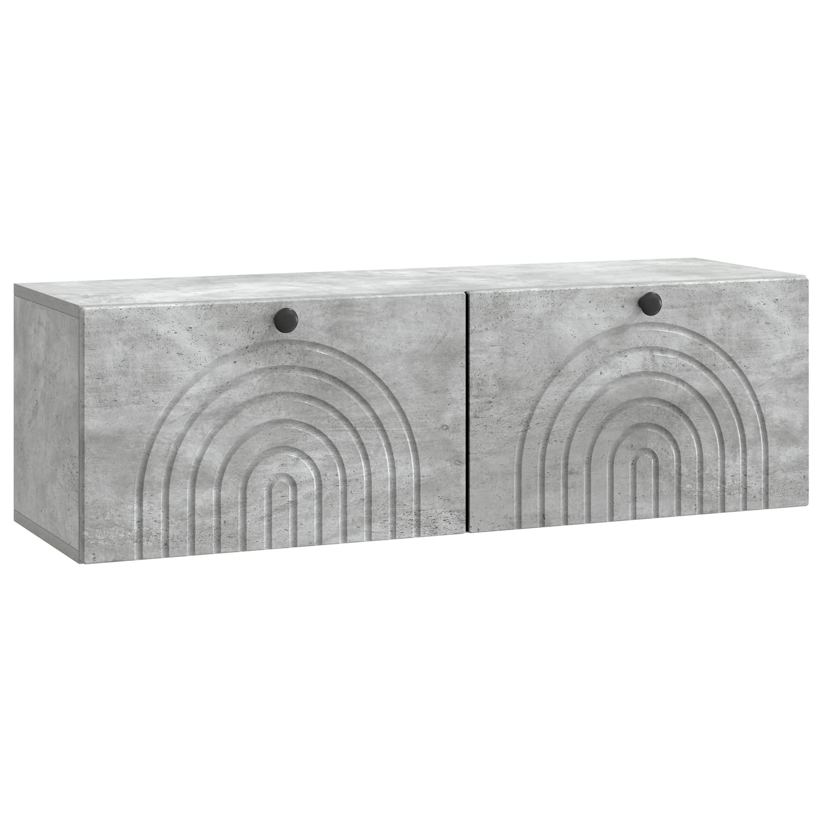 Wandmontierter TV-Schrank Betongrau 98 x 31 x 30 cm