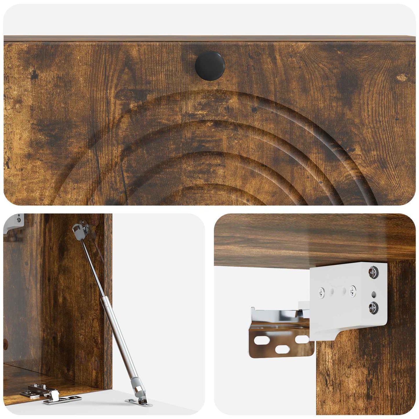 Wandmontierter TV-Schrank Geräucherte Eiche 98 x 31 x 30 cm