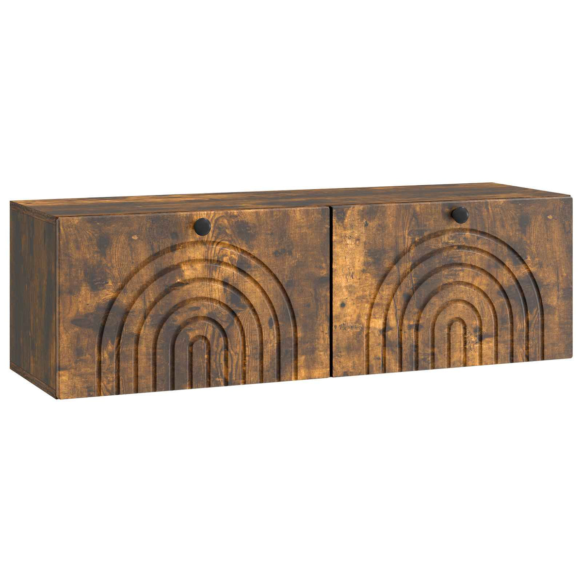 Wandmontierter TV-Schrank Geräucherte Eiche 98 x 31 x 30 cm