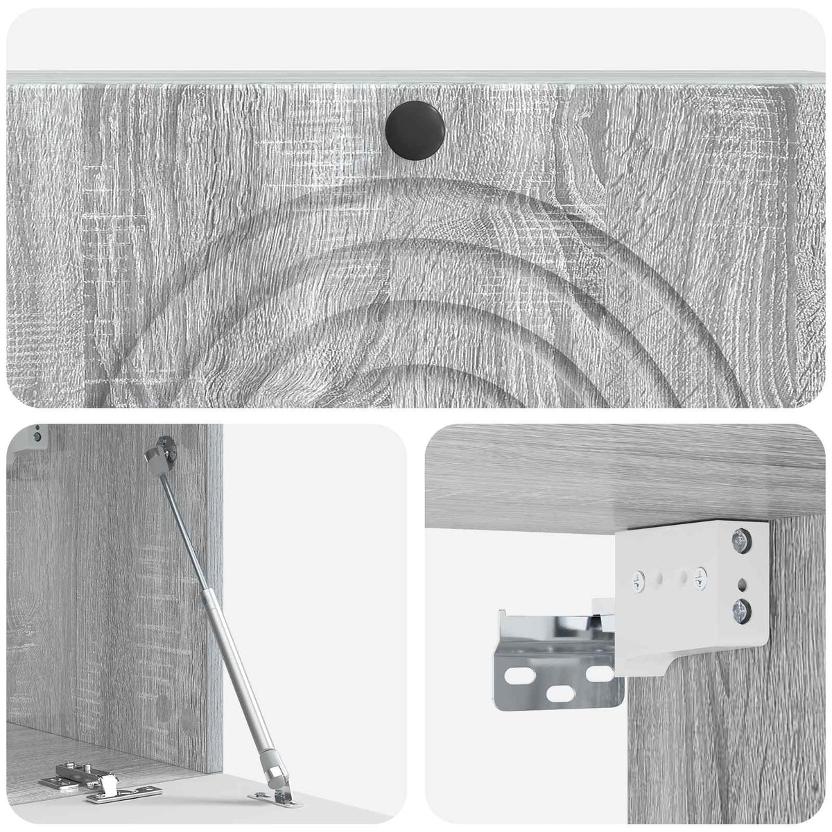 Wandmontierter TV-Schrank Graues Sonoma 98 x 31 x 30 cm