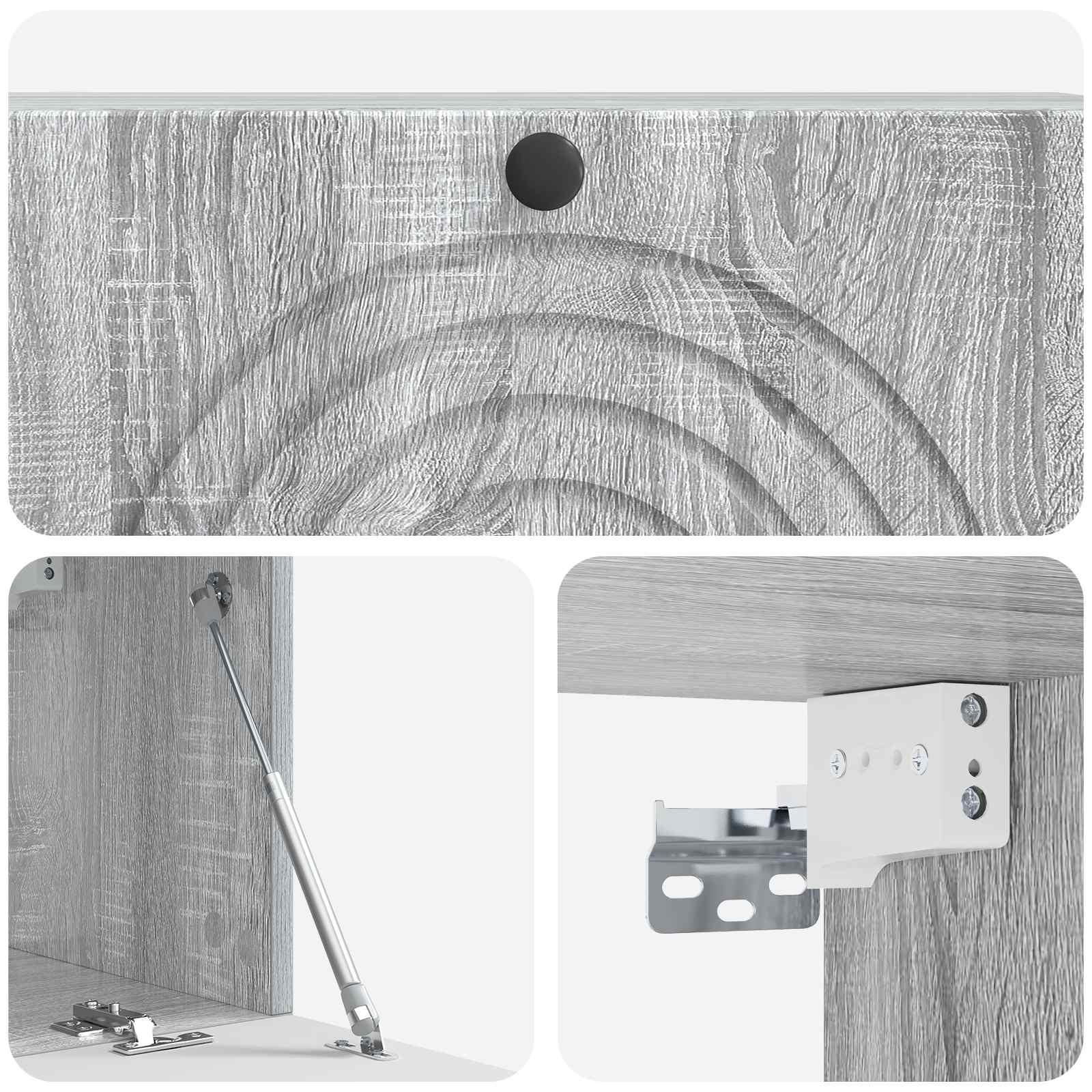 Wandmontierter TV-Schrank Graues Sonoma 98 x 31 x 30 cm