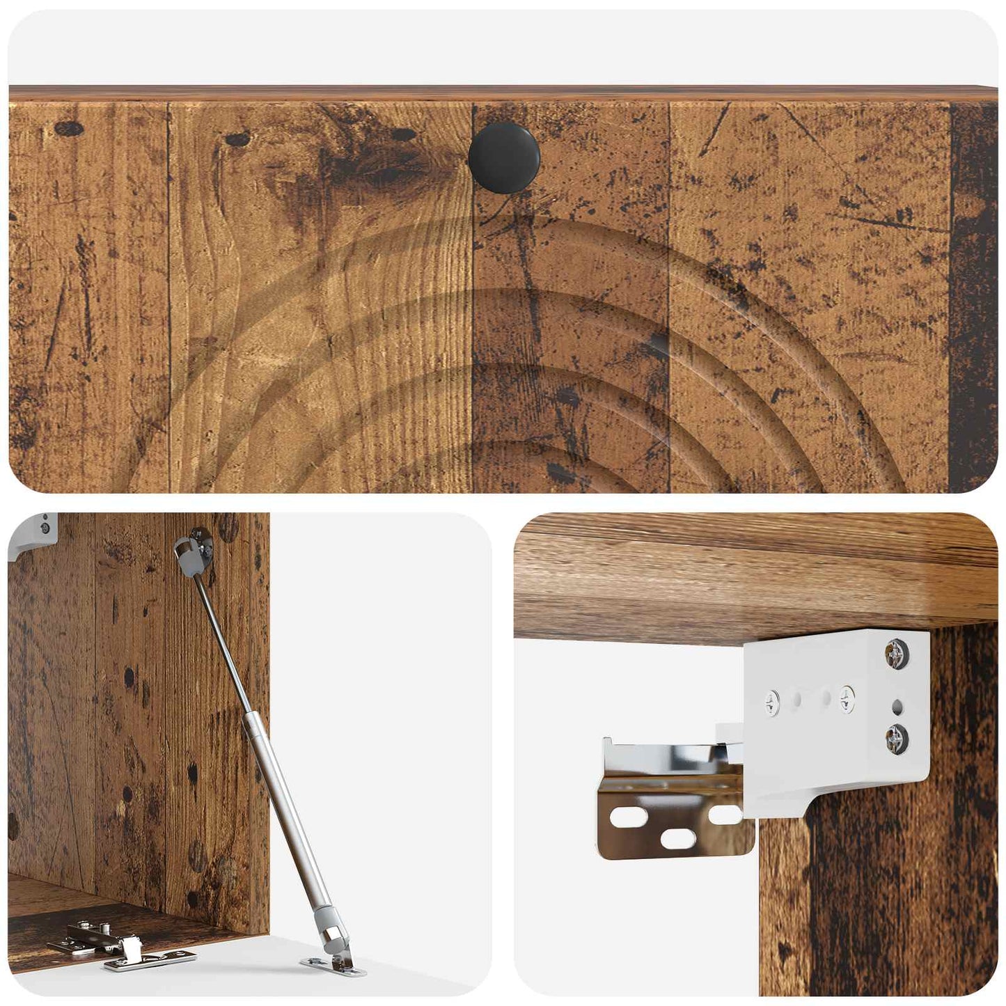 Wandmontierter TV-Schrank Altholz 98 x 31 x 30 cm Holzwerkstoff