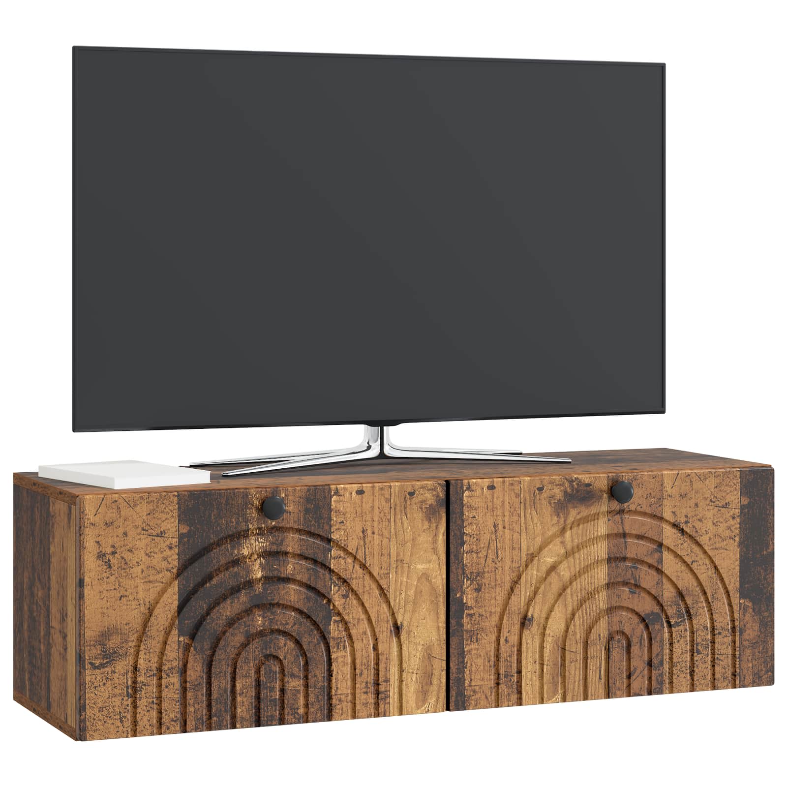 Wandmontierter TV-Schrank Altholz 98 x 31 x 30 cm Holzwerkstoff