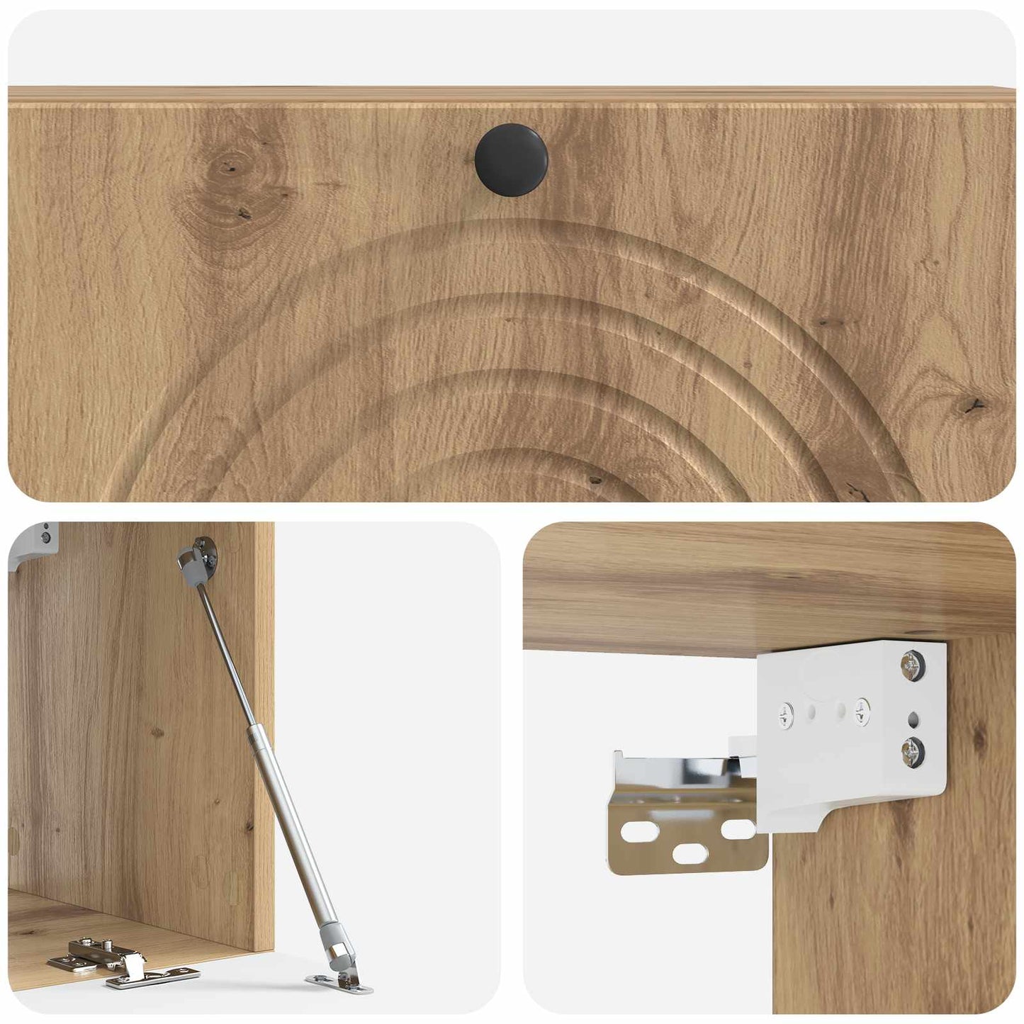 Wandmontierter TV-Schrank 98 x 31 x 30 cm Artisan-Eiche