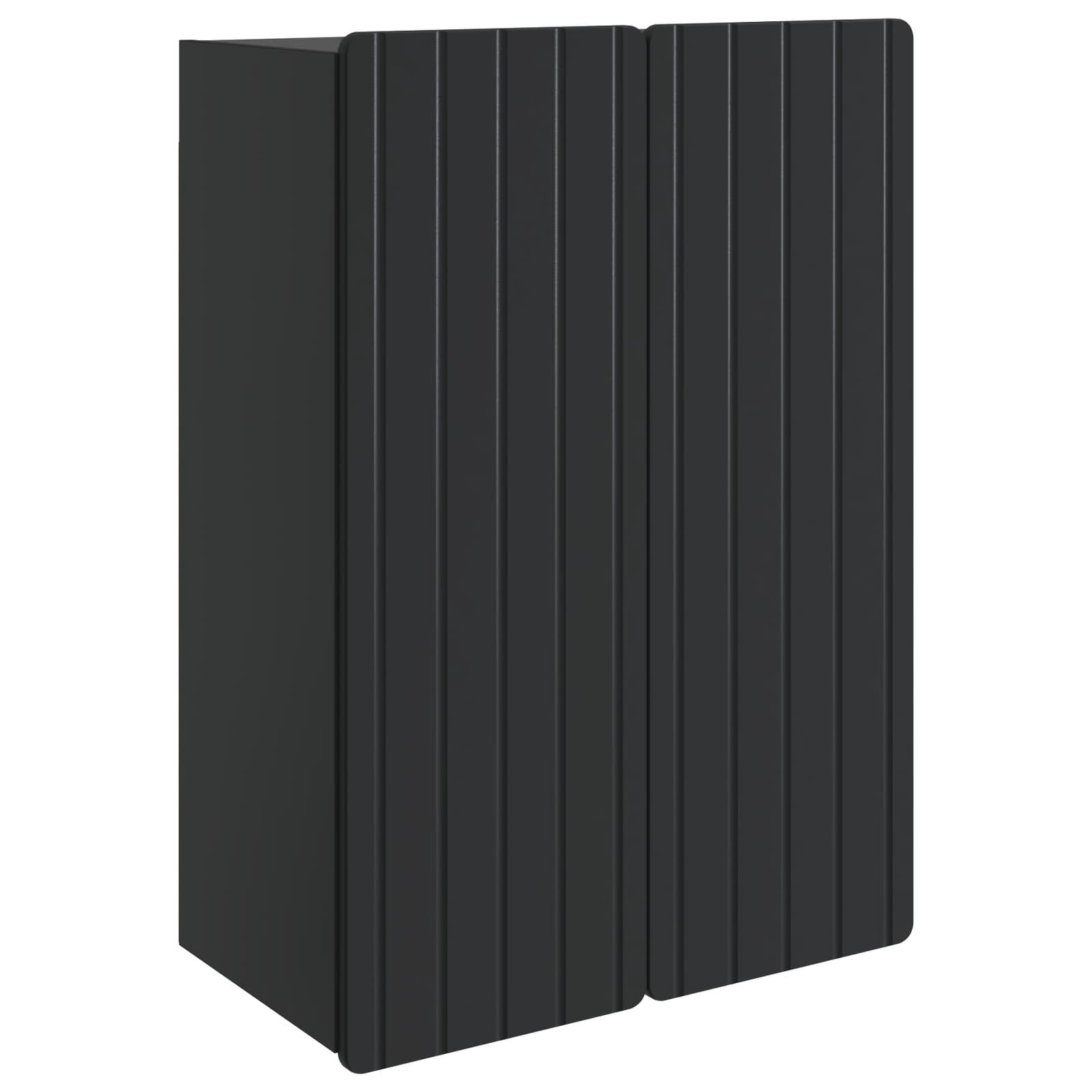 Wandschrank Schwarz 66 x 34,5 x 92 cm Holzwerkstoff