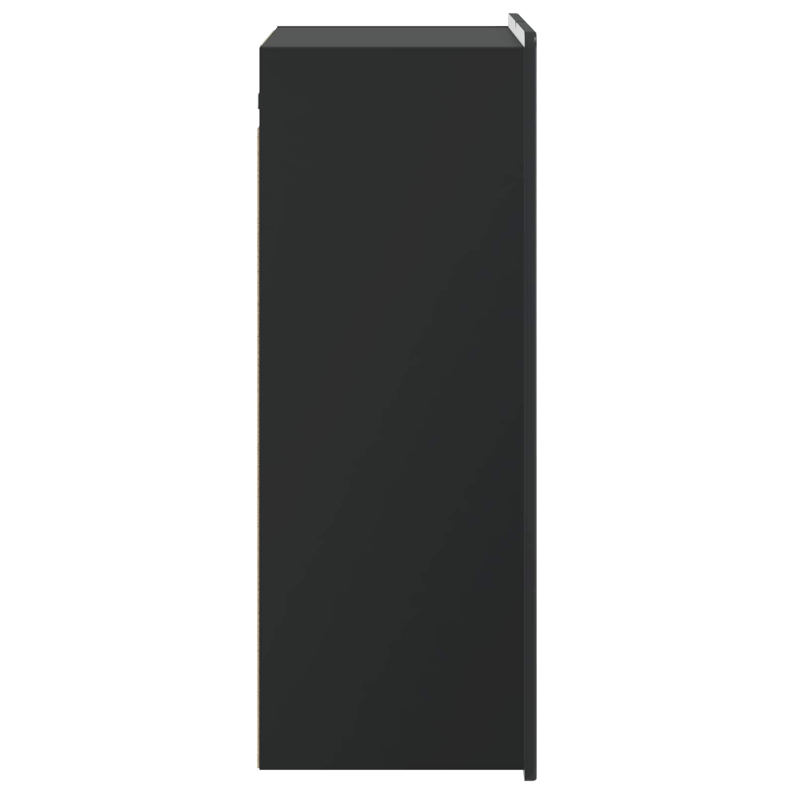 Wandschrank Schwarz 66 x 34,5 x 92 cm Holzwerkstoff