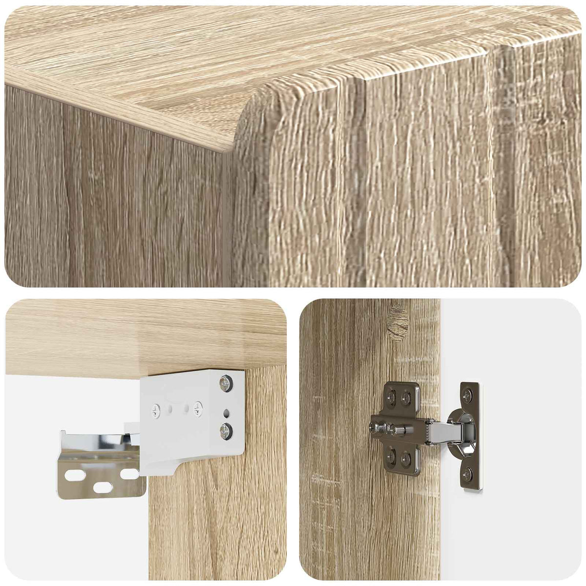 Wandschrank Sonoma-Eiche 66 x 34,5 x 92 cm Holzwerkstoff