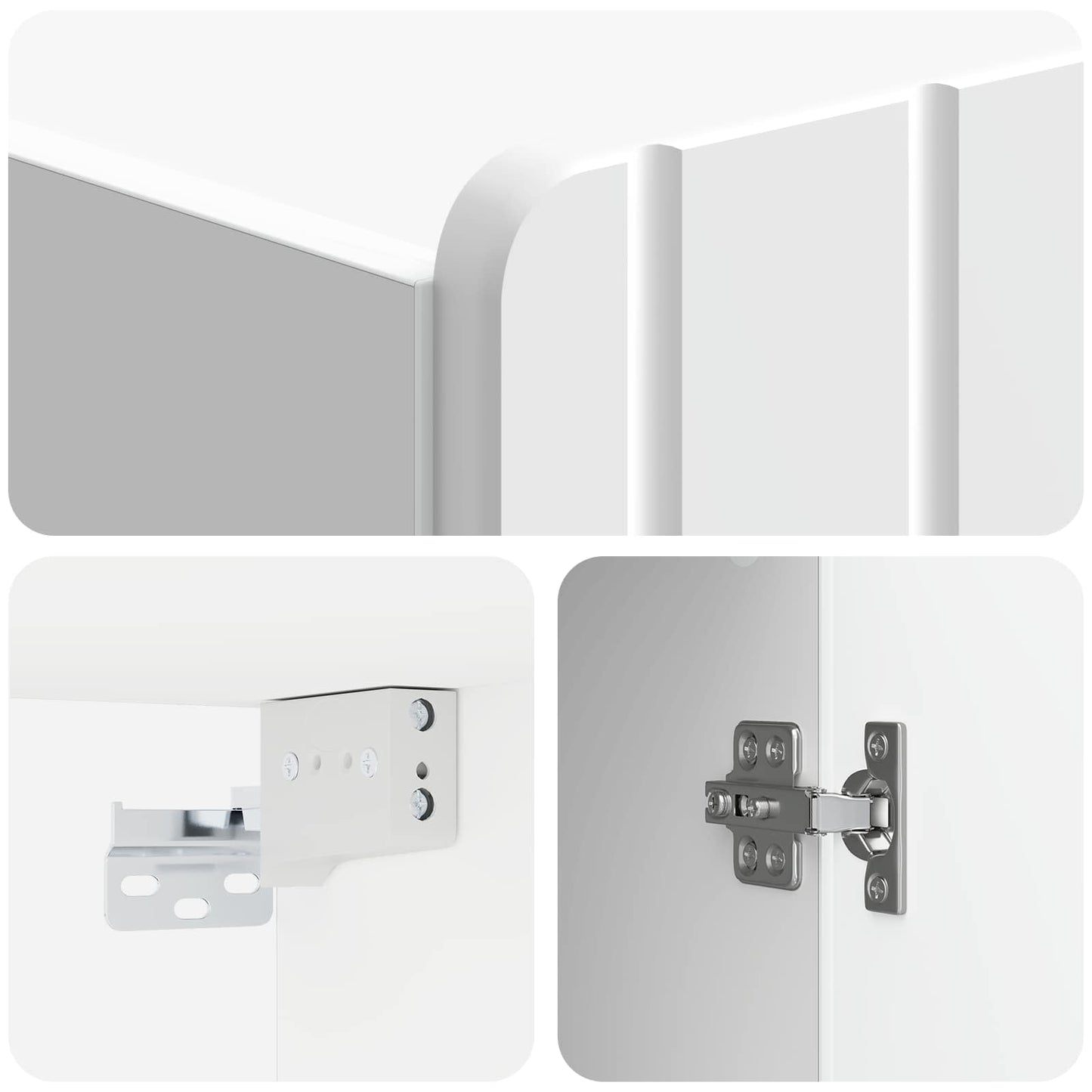 Wandschrank Hochglanz Weiß 66 x 34,5 x 92 cm Holzwerkstoff