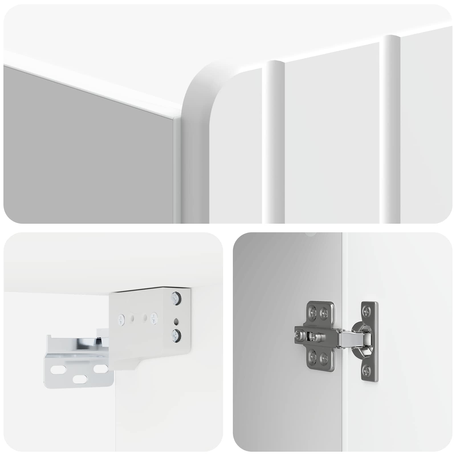 Wandschrank Hochglanz Weiß 66 x 34,5 x 92 cm Holzwerkstoff