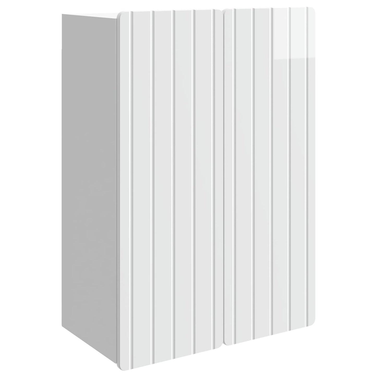 Wandschrank Hochglanz Weiß 66 x 34,5 x 92 cm Holzwerkstoff