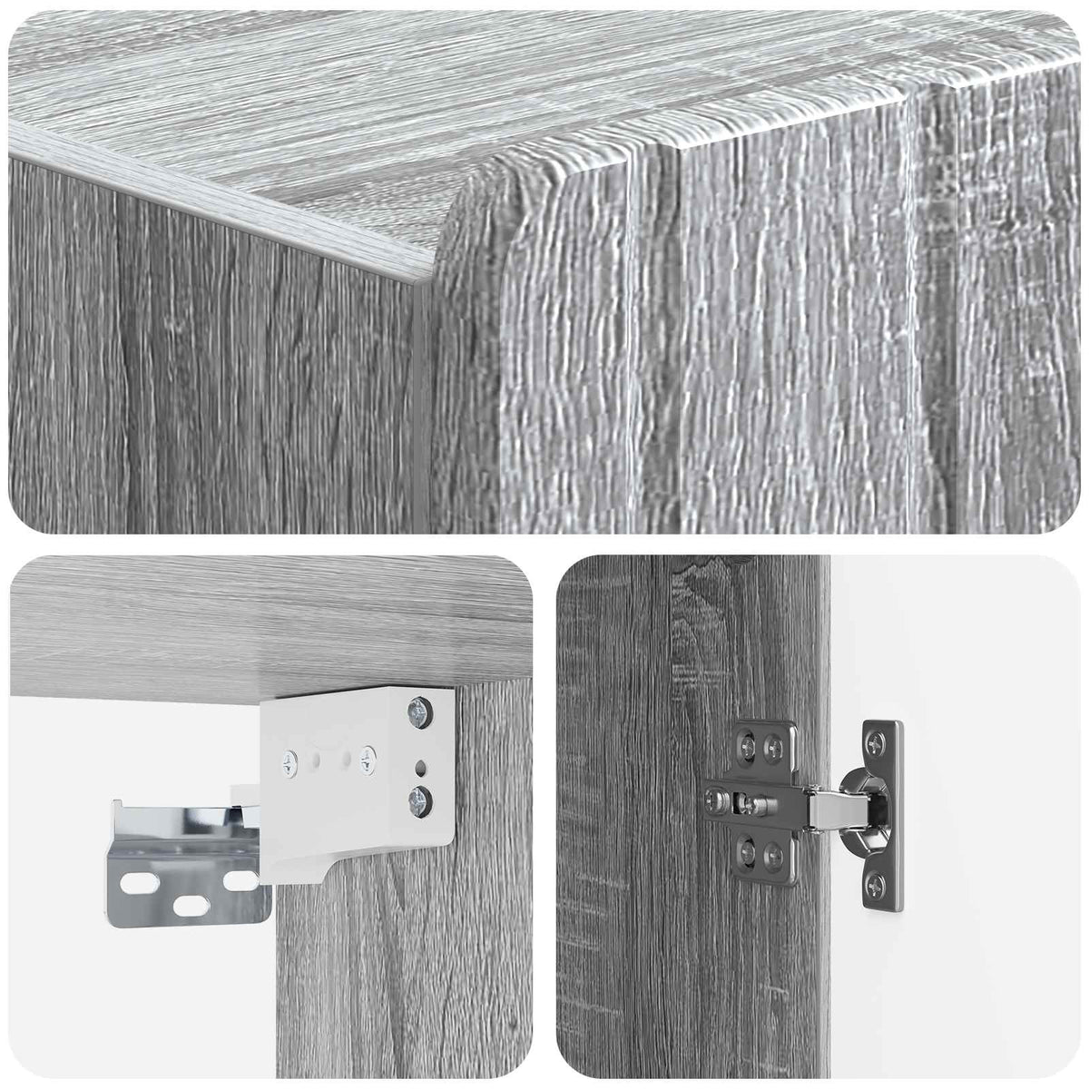 Wandschrank Grau Sonoma 66 x 34,5 x 92 cm Holzwerkstoff