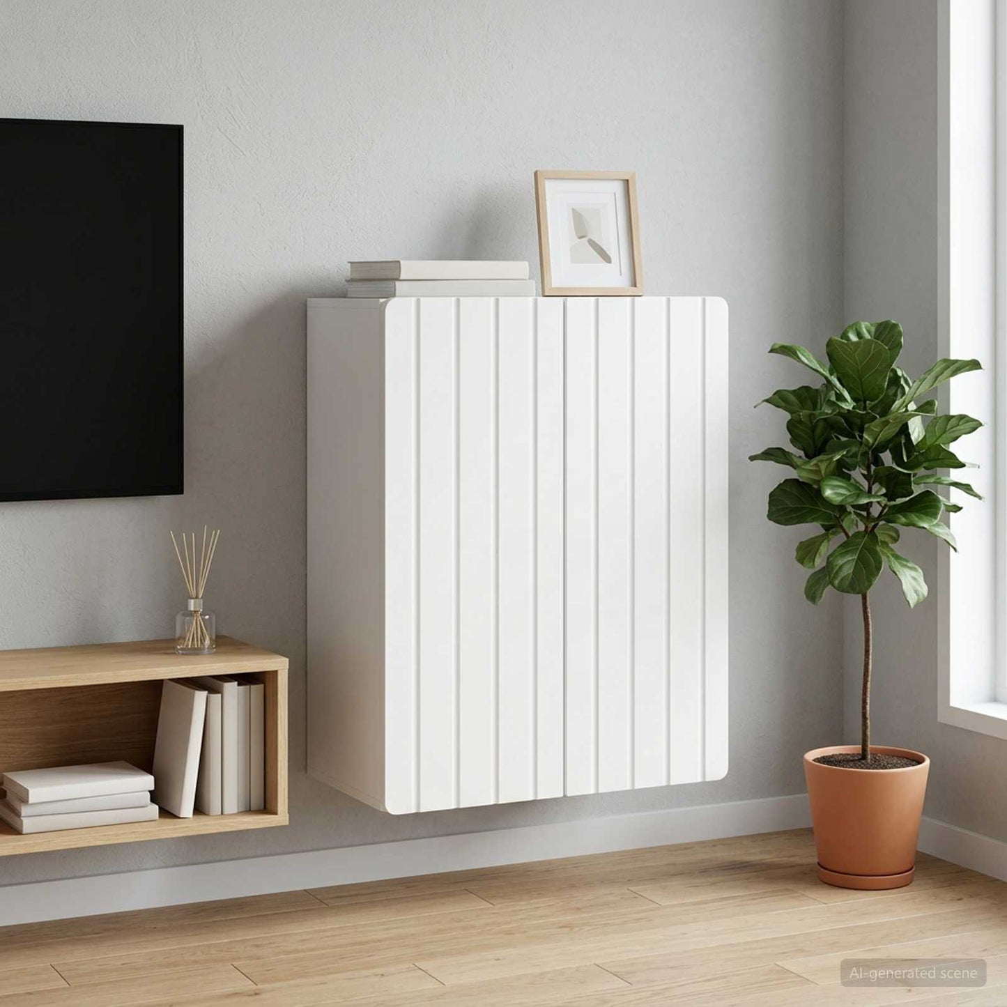 Wandschrank Weiß 59 x 31 x 64 cm Holzwerkstoff