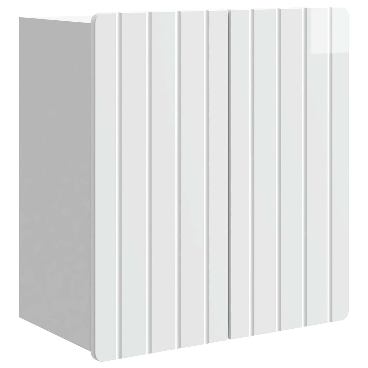 Wandschrank Hochglanz Weiß 59 x 31 x 64 cm Holzwerkstoff