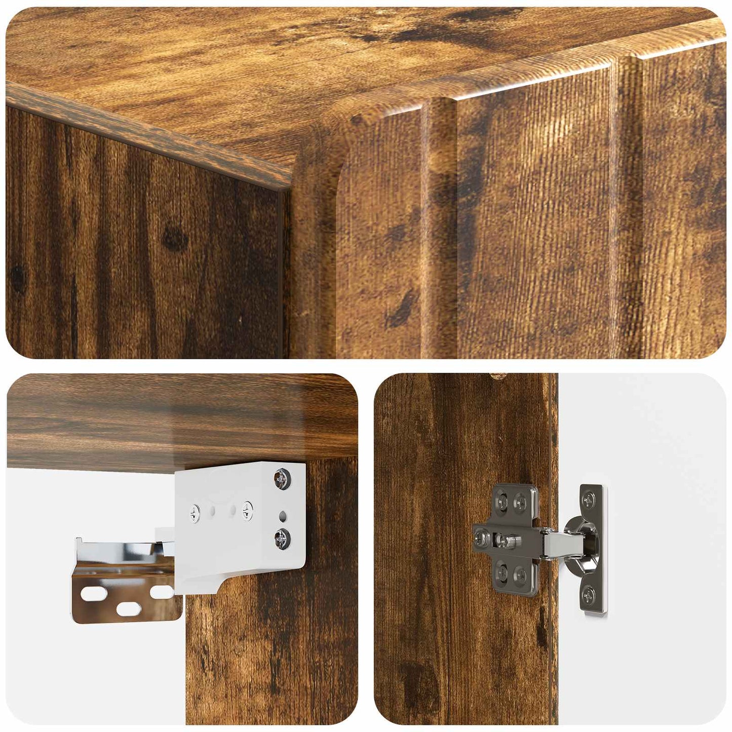 Wandschrank Geräucherte Eiche 59 x 31 x 64 cm Holzwerkstoff