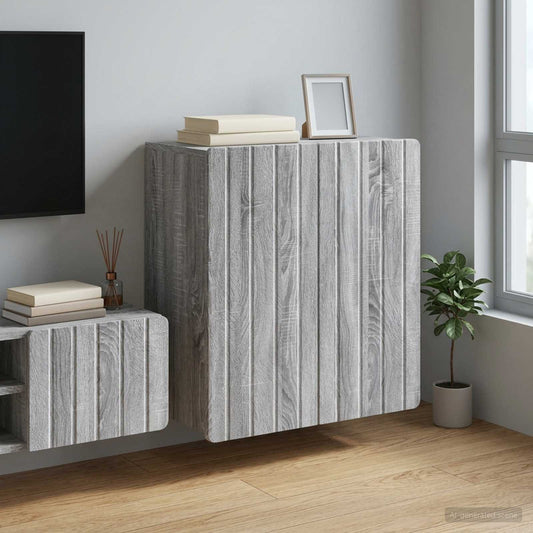 Wandschrank Grau Sonoma 59 x 31 x 64 cm Holzwerkstoff