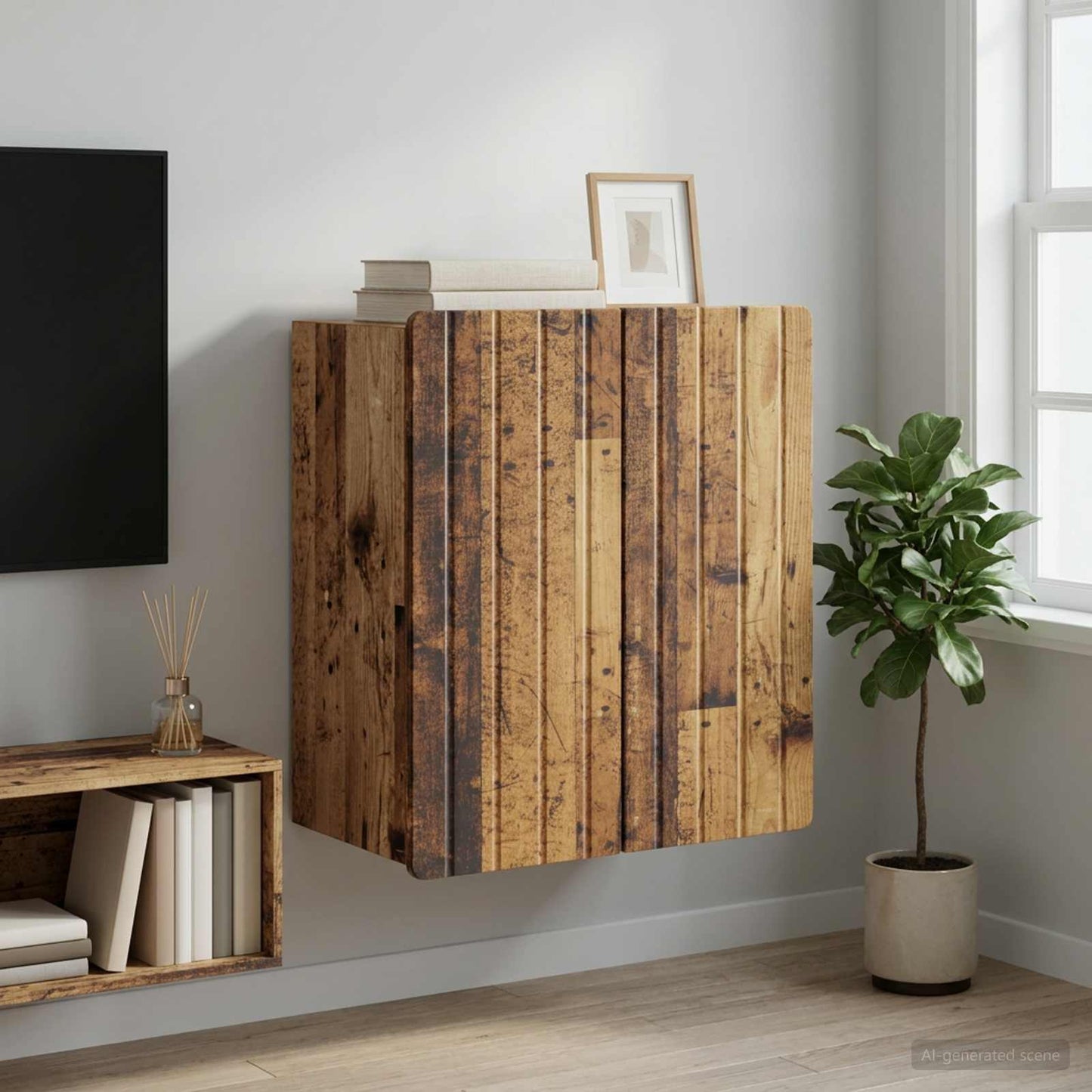 Wandschrank Altholz 59 x 31 x 64 cm Holzwerkstoff