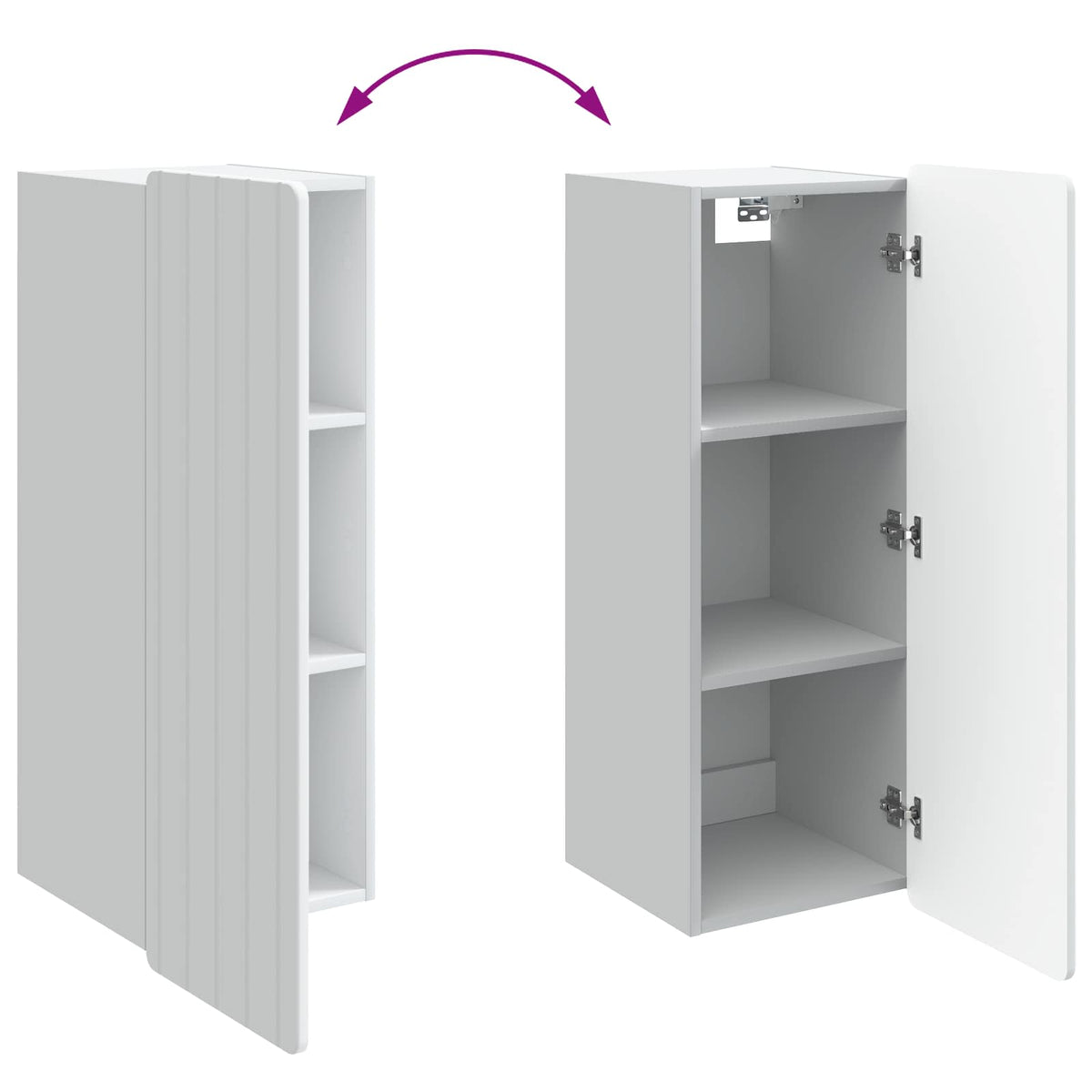 Wandschrank Weiß 33 x 34,5 x 94 cm Holzwerkstoff