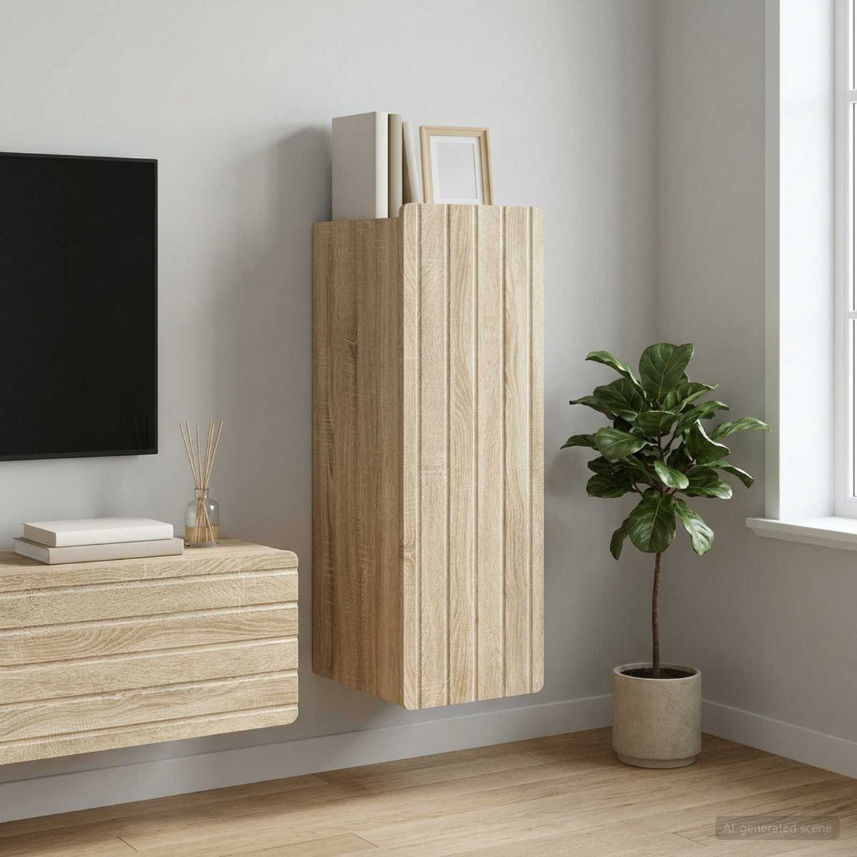 Wandschrank Sonoma-Eiche 33 x 34,5 x 94 cm Holzwerkstoff