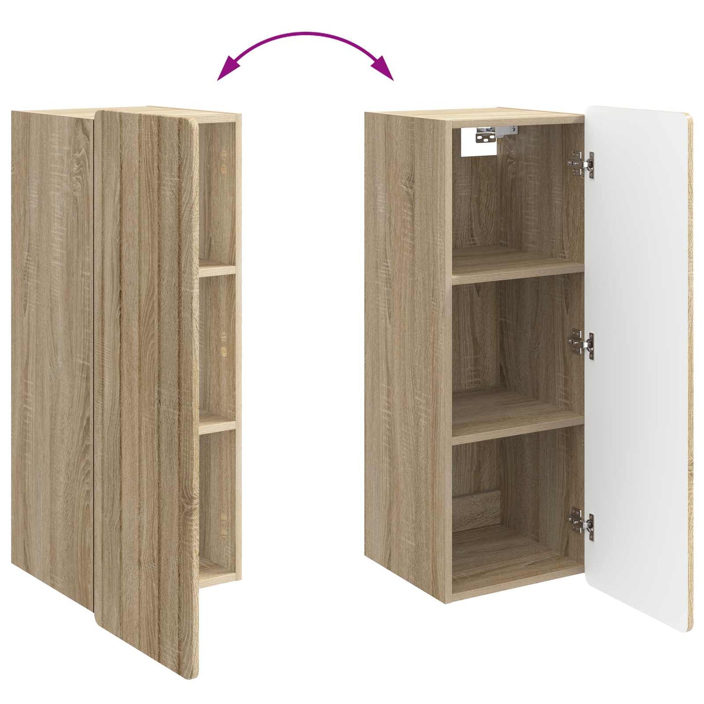 Wandschrank Sonoma-Eiche 33 x 34,5 x 94 cm Holzwerkstoff