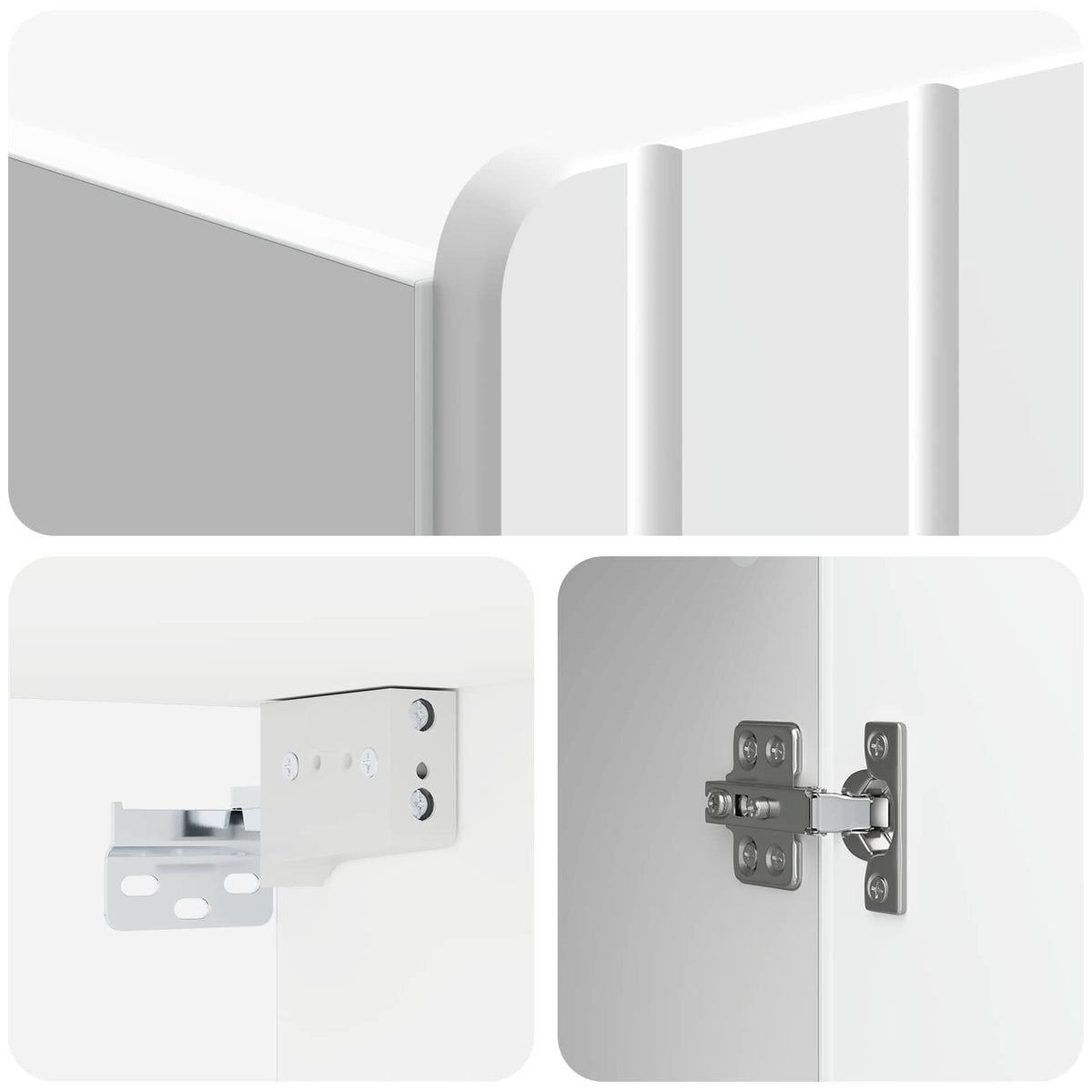 Wandschrank Hochglanz Weiß 33 x 34,5 x 94 cm Holzwerkstoff