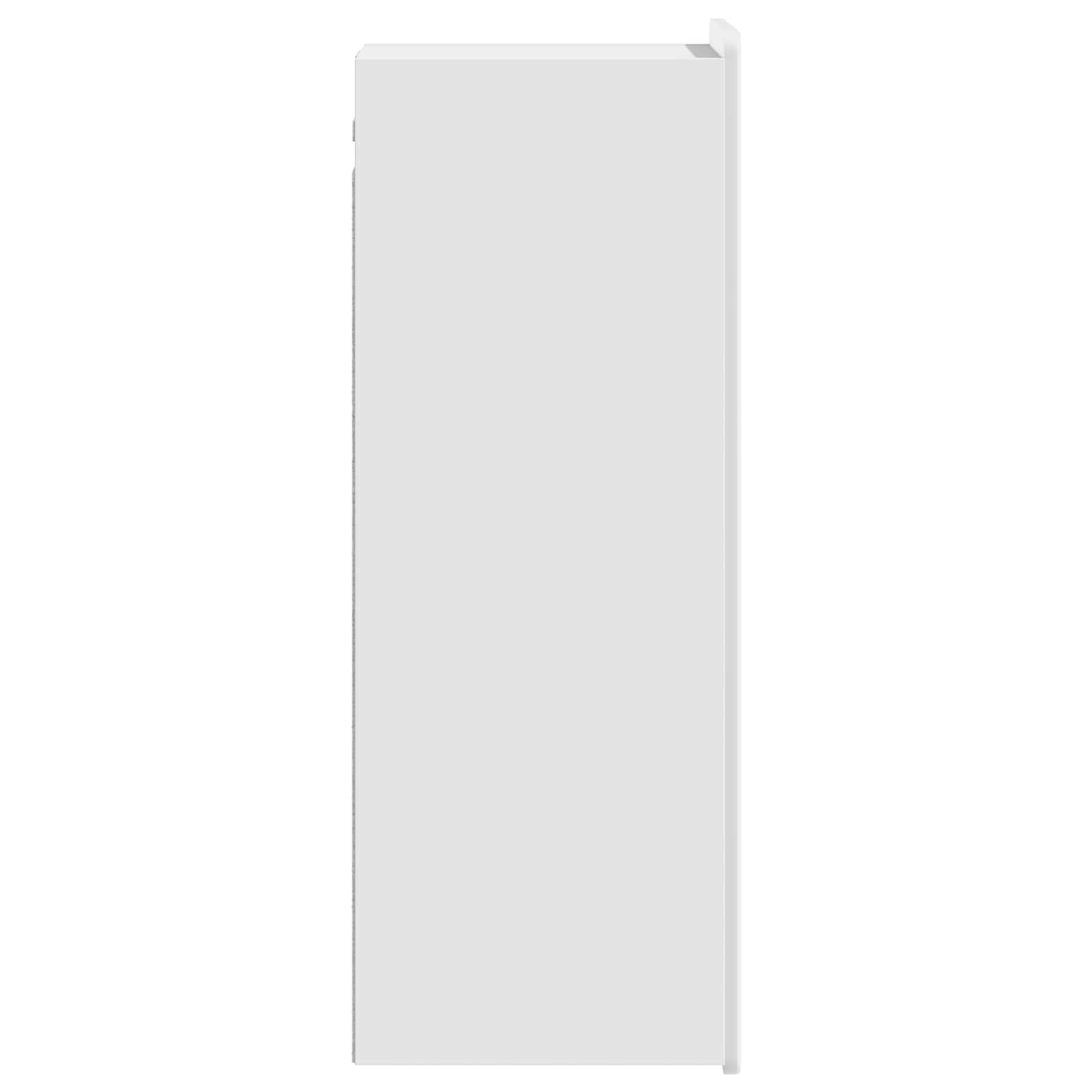 Wandschrank Hochglanz Weiß 33 x 34,5 x 94 cm Holzwerkstoff