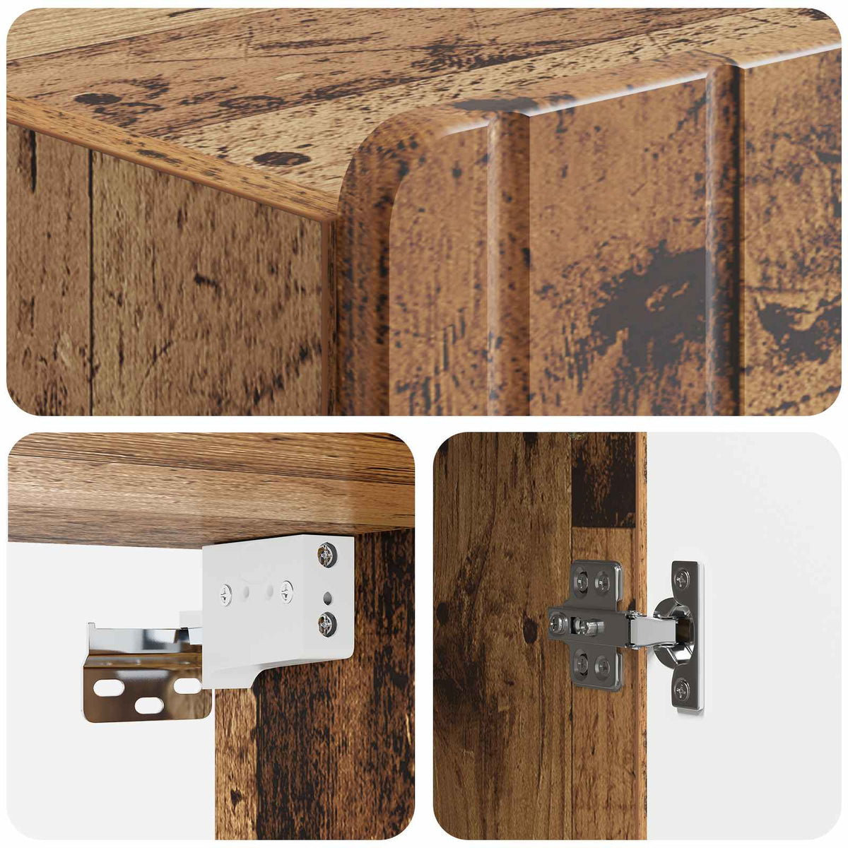 Wandschrank Altholz 33 x 34,5 x 94 cm Holzwerkstoff