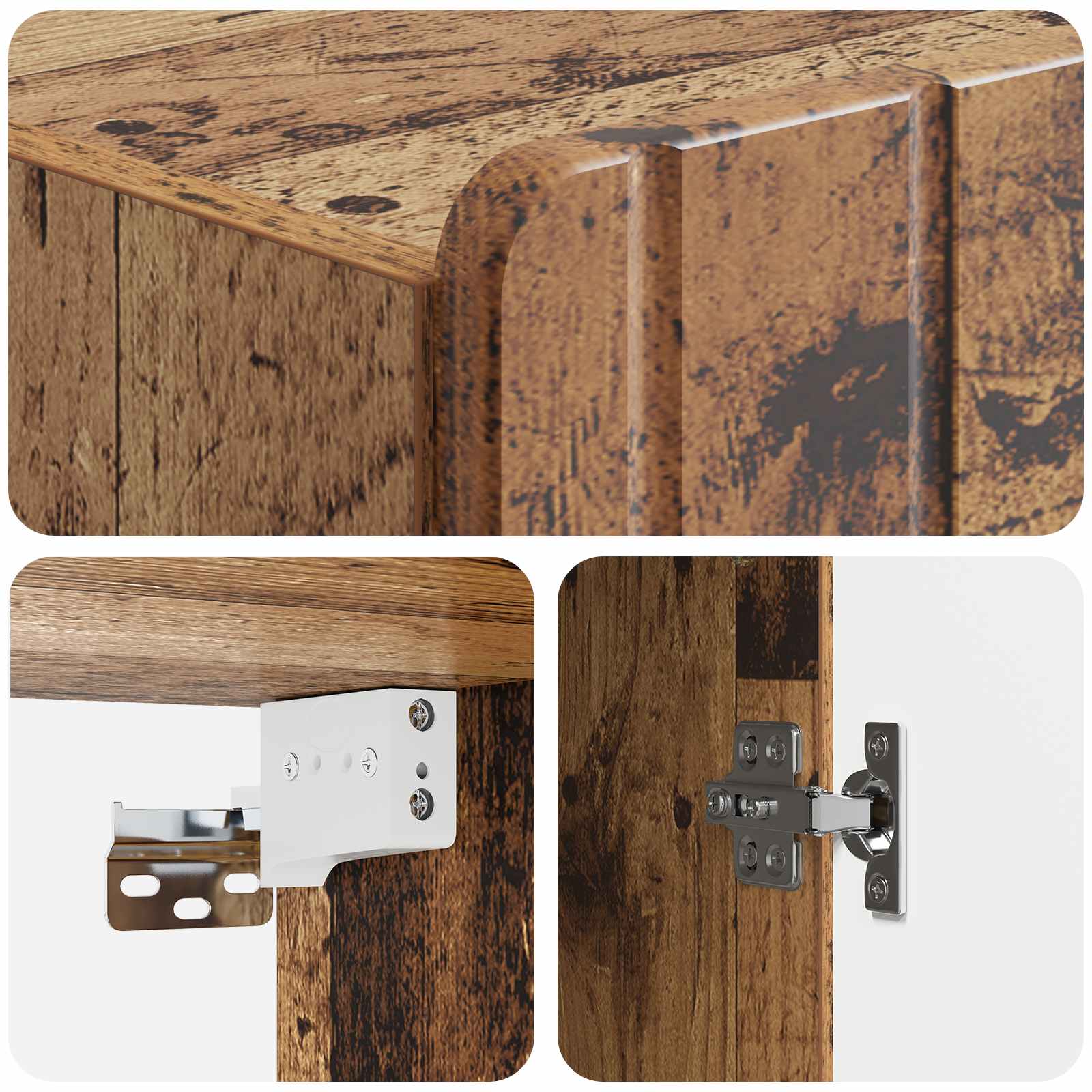 Wandschrank Altholz 33 x 34,5 x 94 cm Holzwerkstoff
