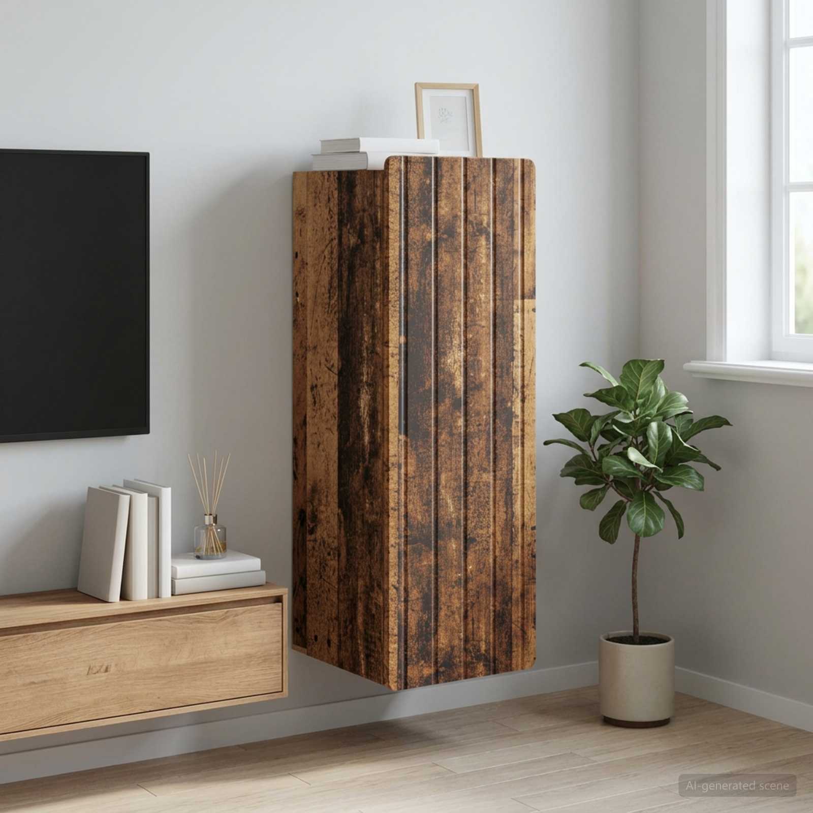 Wandschrank Altholz 33 x 34,5 x 94 cm Holzwerkstoff