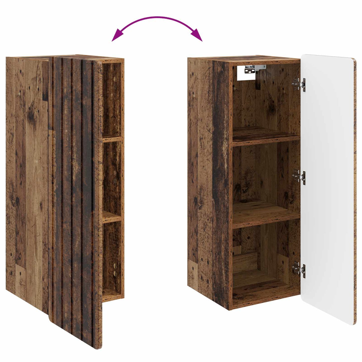 Wandschrank Altholz 33 x 34,5 x 94 cm Holzwerkstoff